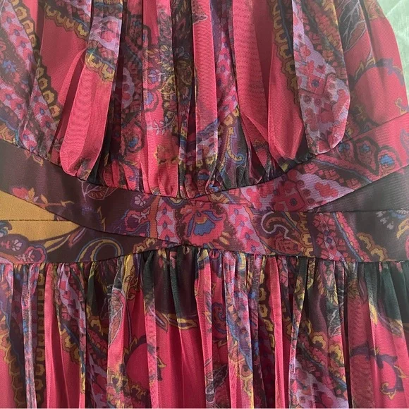 Candalite halter paisley midi or maxi dress PM PETITE Medium - Picture 4 of 11